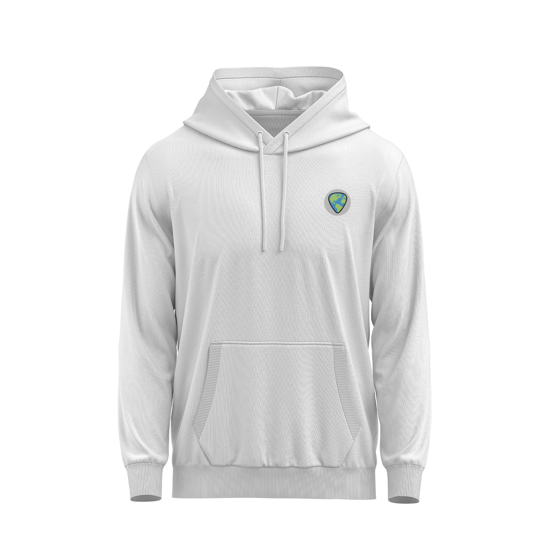 PickItUp white earth hoodie front