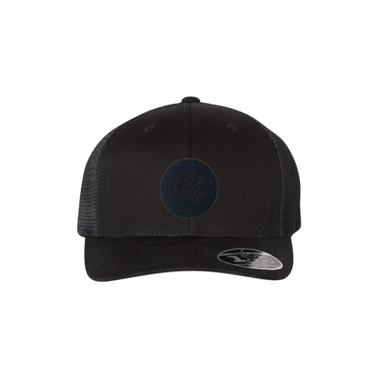 Velcro Flexfit Trucker Black/Black